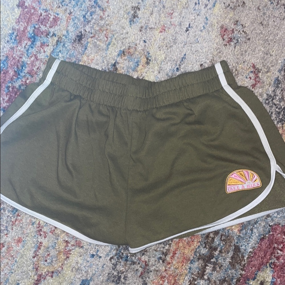 Olive Green Women's Athletic Shorts